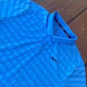 Nike Golf Dri-Fit Performance Golf Shirt in Blue Size L